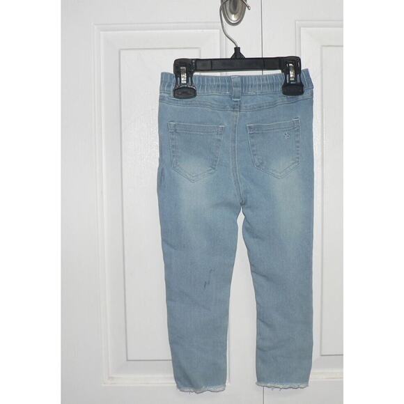 Jessica Simpson Baby Girls Raw Hem Snap Front Elastic Denim Blue Jeans 24 Months - Picture 3 of 5